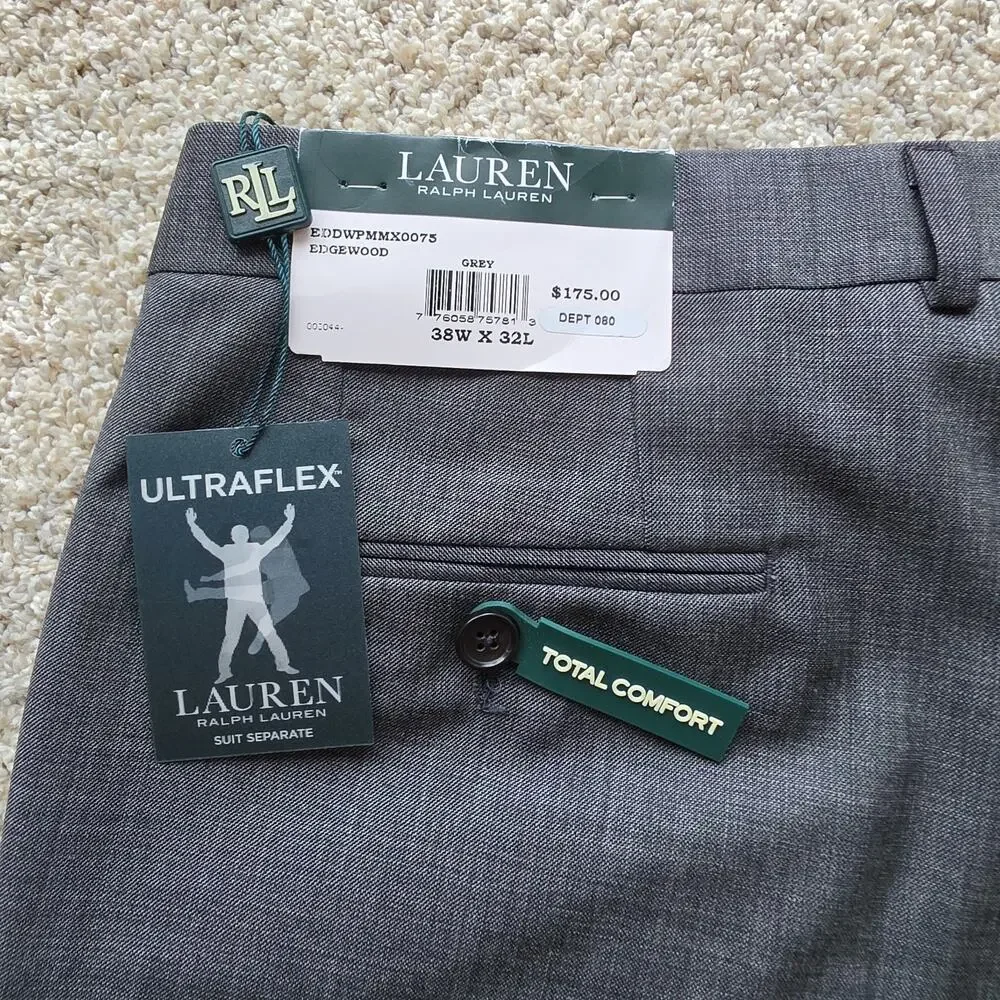 Ralph Lauren Dress Pants Men 38x32 - Classic, Business, Dress Straight NWT